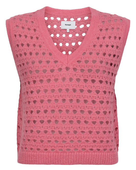 Numph Laya Vest in Pink Lemonade
