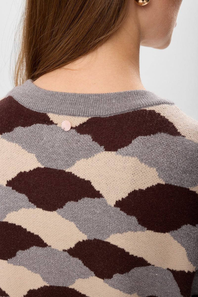 Numph Lila Pullover in Black Coffee