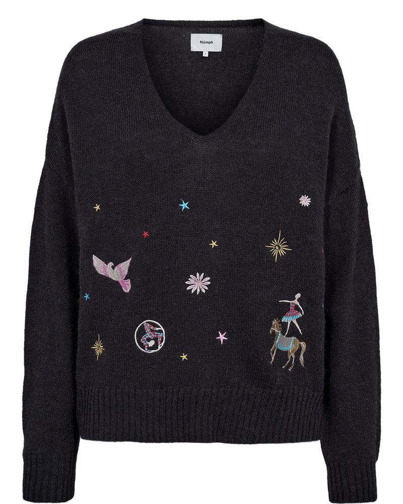 Numph Almut Pullover in Obsidian