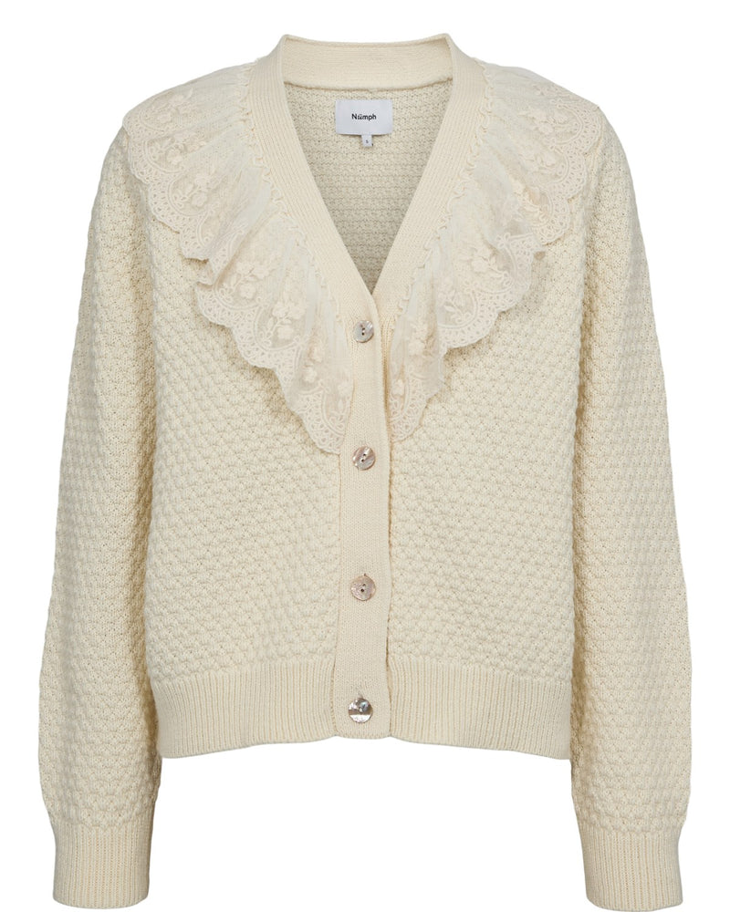 NUJANIE RUFFLE CARDIGAN - Pristine