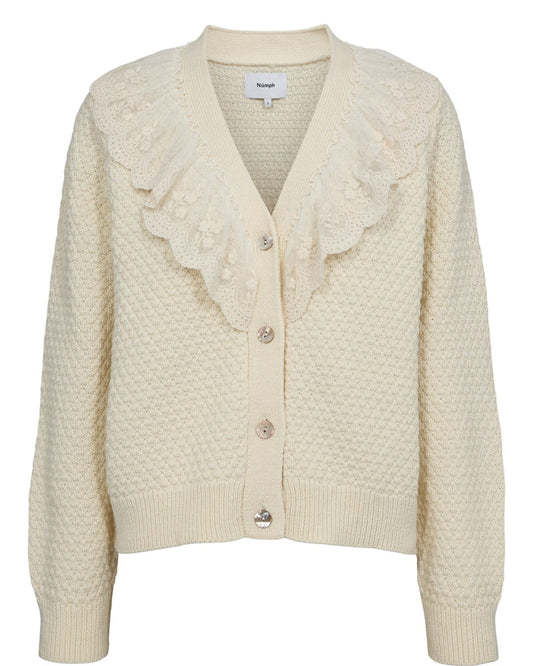 NUJANIE RUFFLE CARDIGAN - Pristine