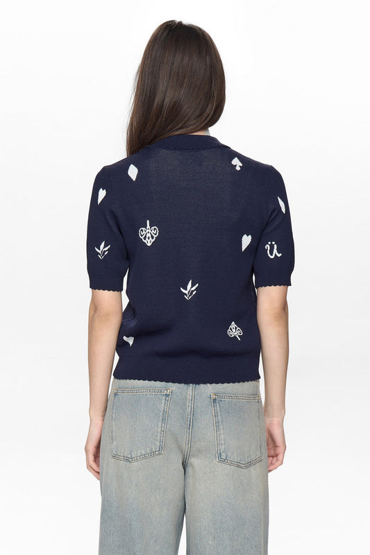 Numph Malitta Cardigan in Dark Sapphire