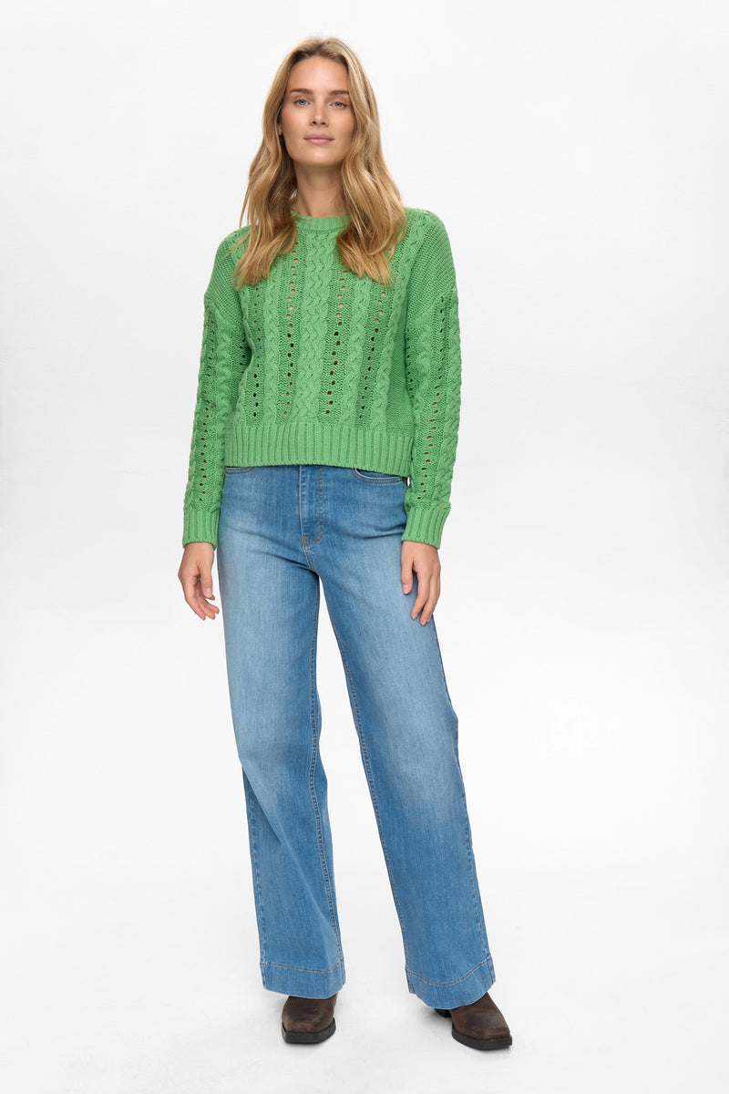 Numph Remi Pullover in Vibrant Green