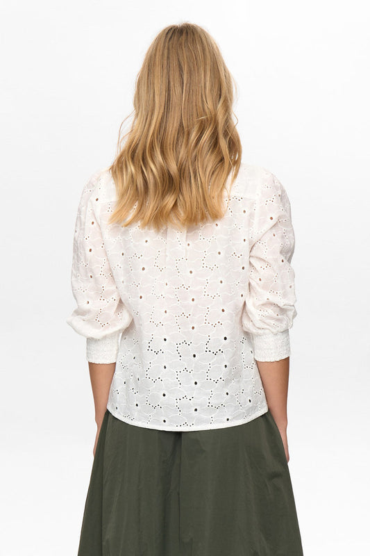 Numph Lela Shirt in Bright White
