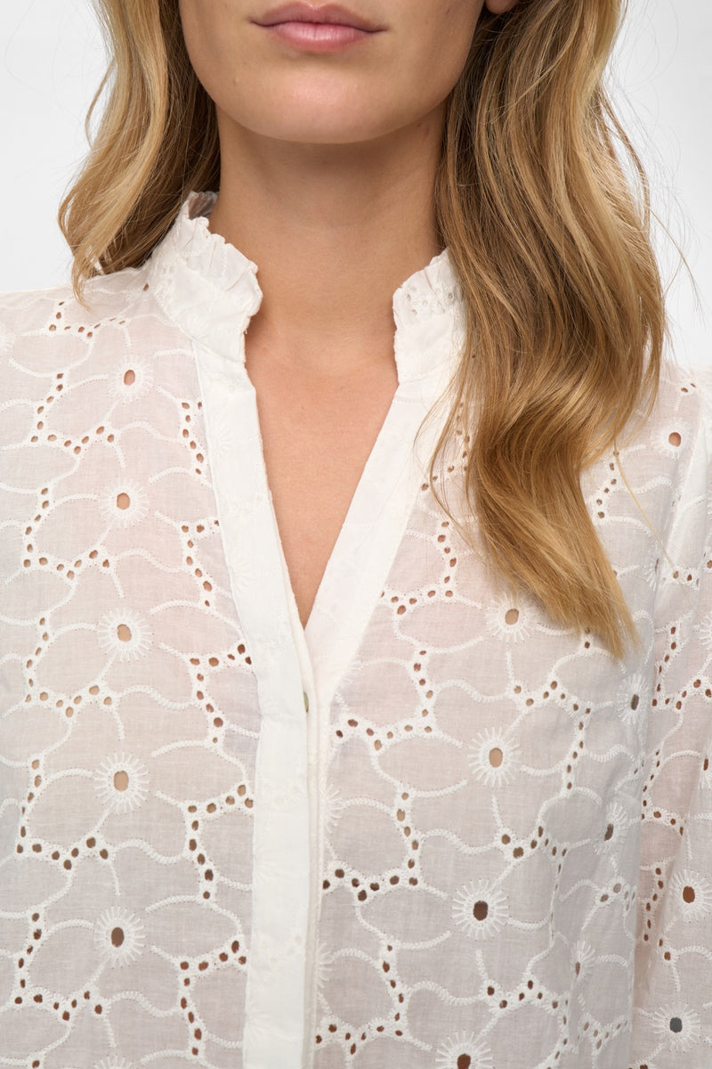 Numph Lela Shirt in Bright White