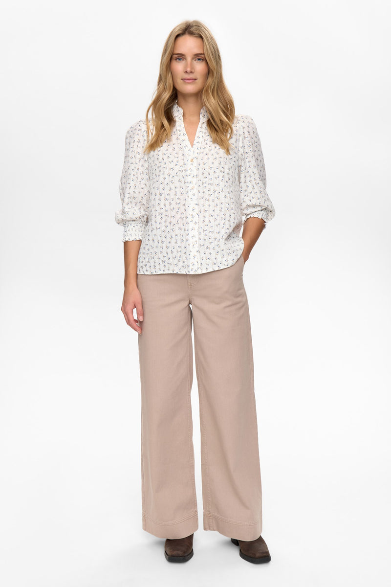 Numph Fenja Shirt in Grey Blue