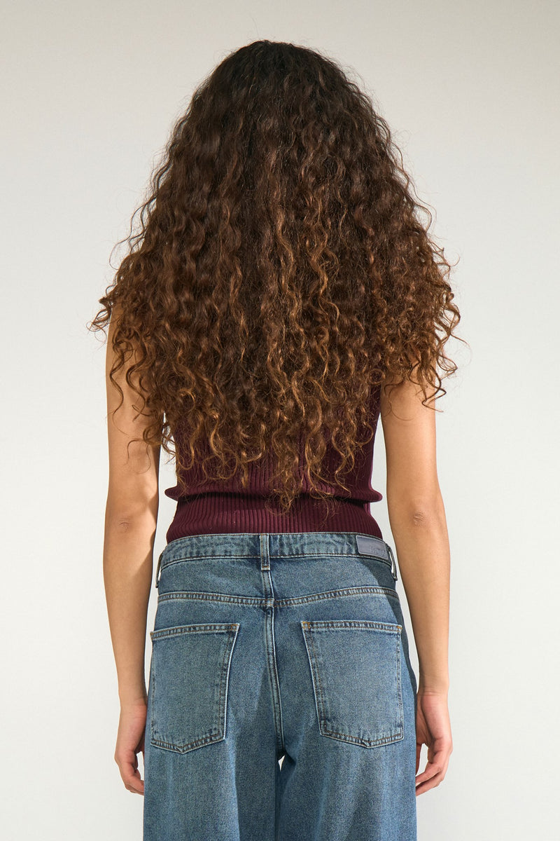 Numph Cerys Cropped Top in Fig