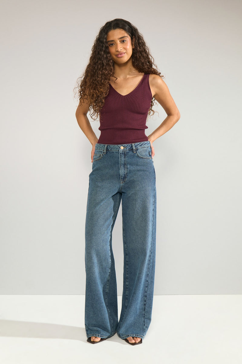 Numph Cerys Cropped Top in Fig