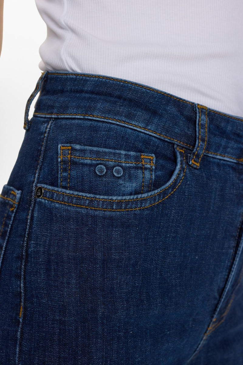 Numph Paris Wide Jean in Dark Denim