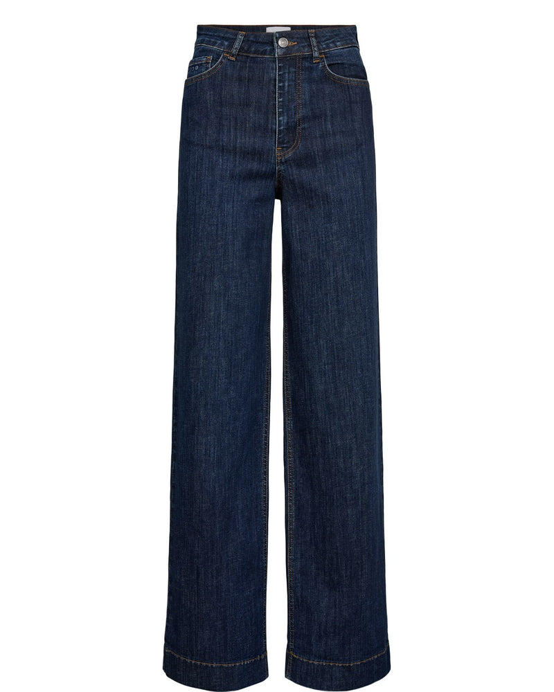 Numph Paris Wide Jean in Dark Denim