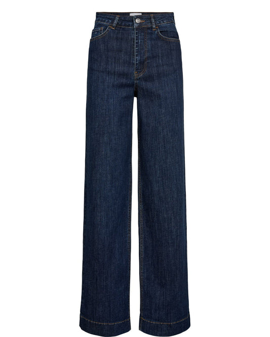 Numph Paris Wide Jean in Dark Denim