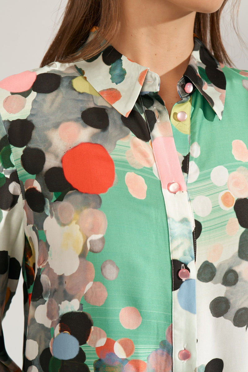Numph Nori Shirt in Absinthe Green