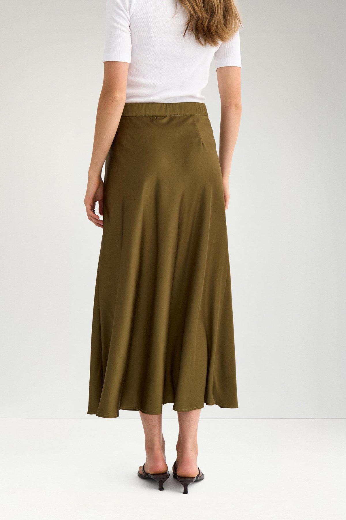 Numph Amelia Skirt in Fir Green