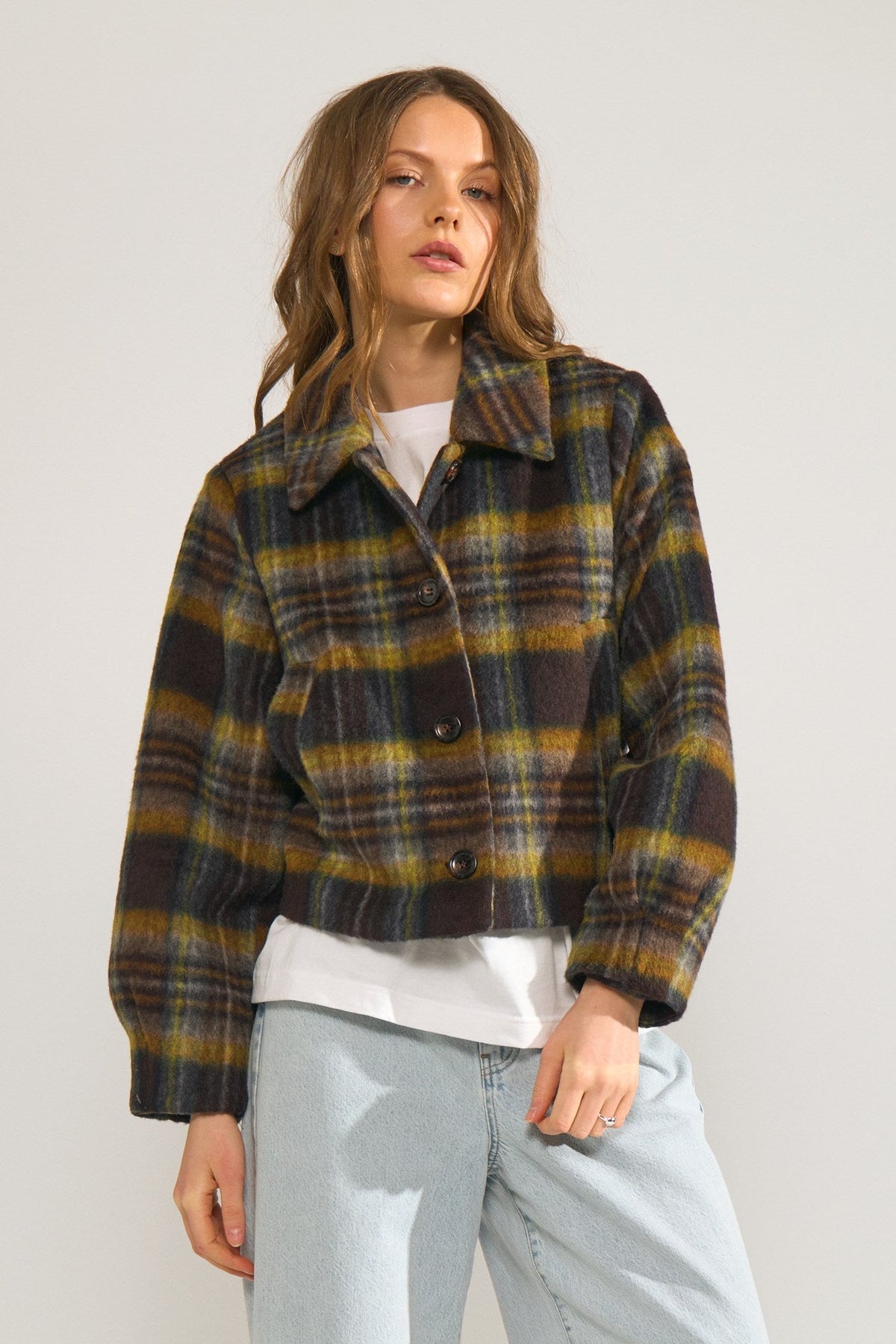 Numph Jenta bomber Jacket in Dachshund check