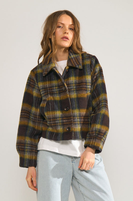 Numph Jenta bomber Jacket in Dachshund check