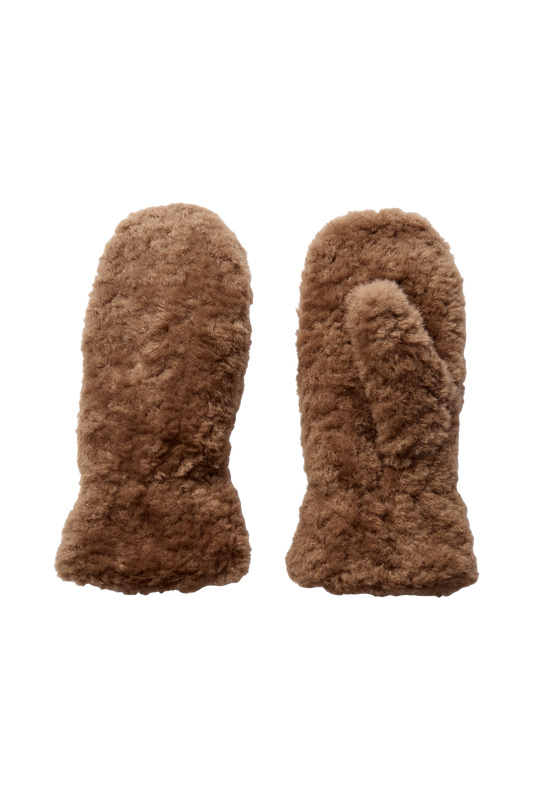 Numph Rixa Mittens in Taupe Gray