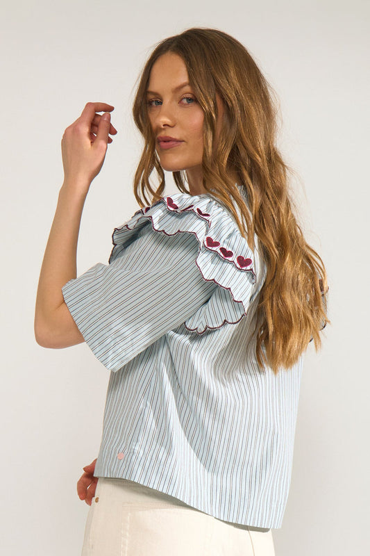 Numph Ditty Blouse in Floaty Blue