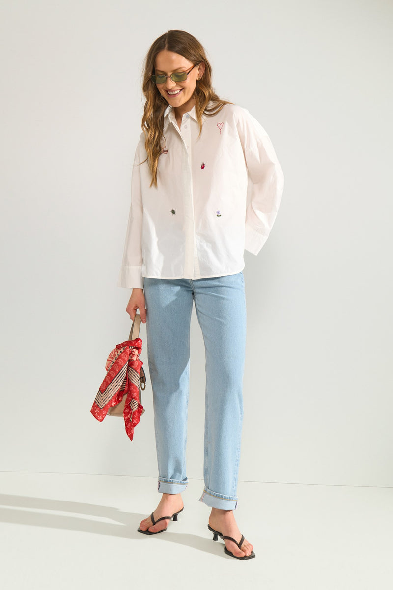 Numph Tenja Shirt in Bright White