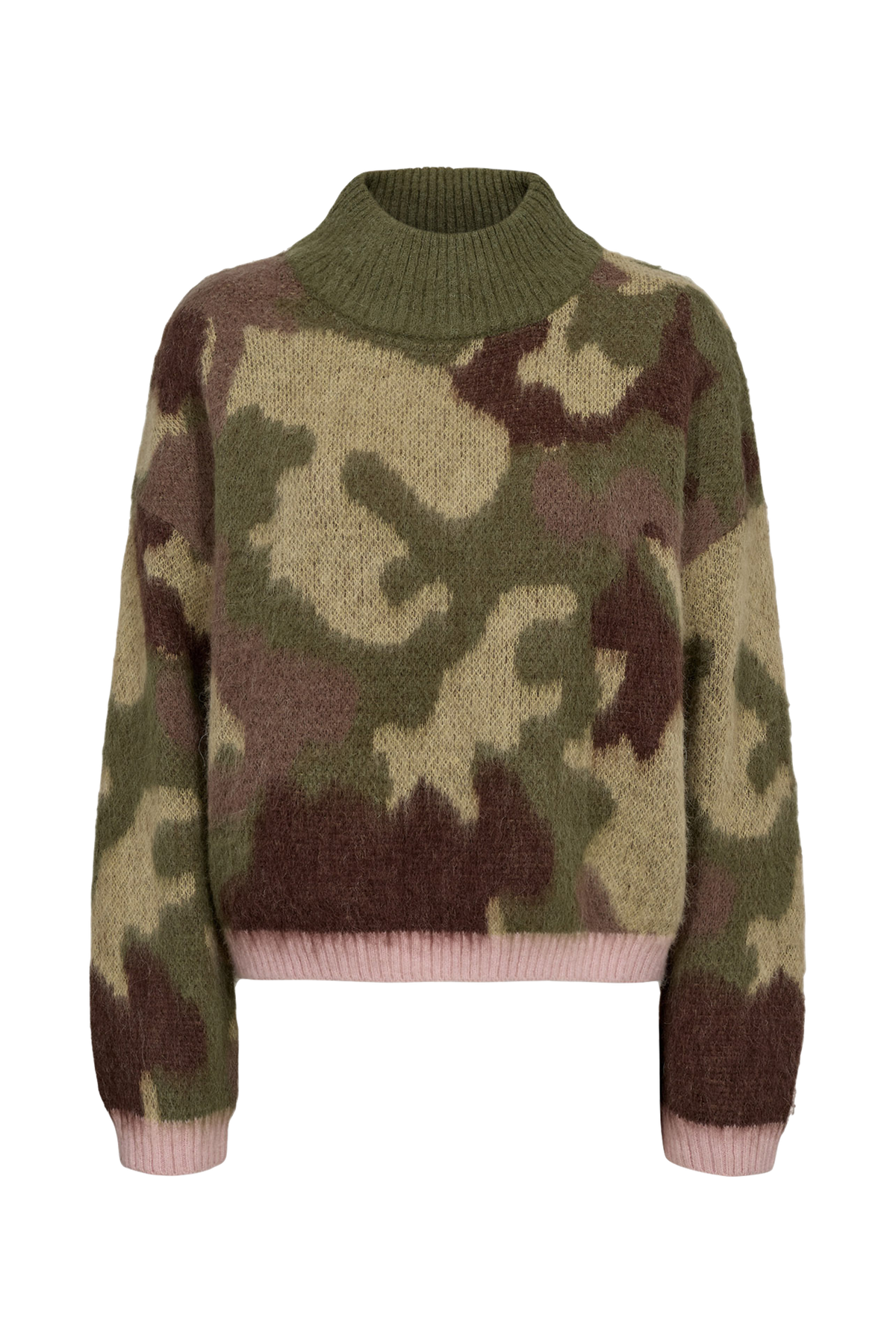 Numph Camu pullover in Calla Green