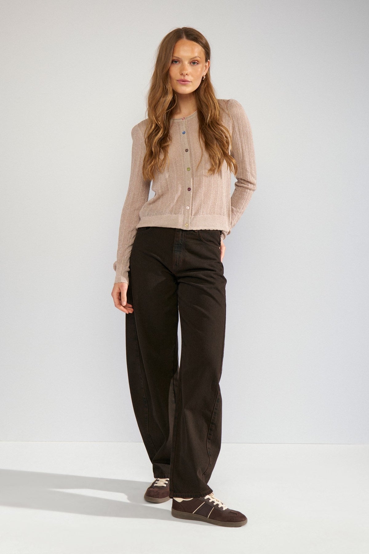 Numph Milsa Cardigan in Gray Morn