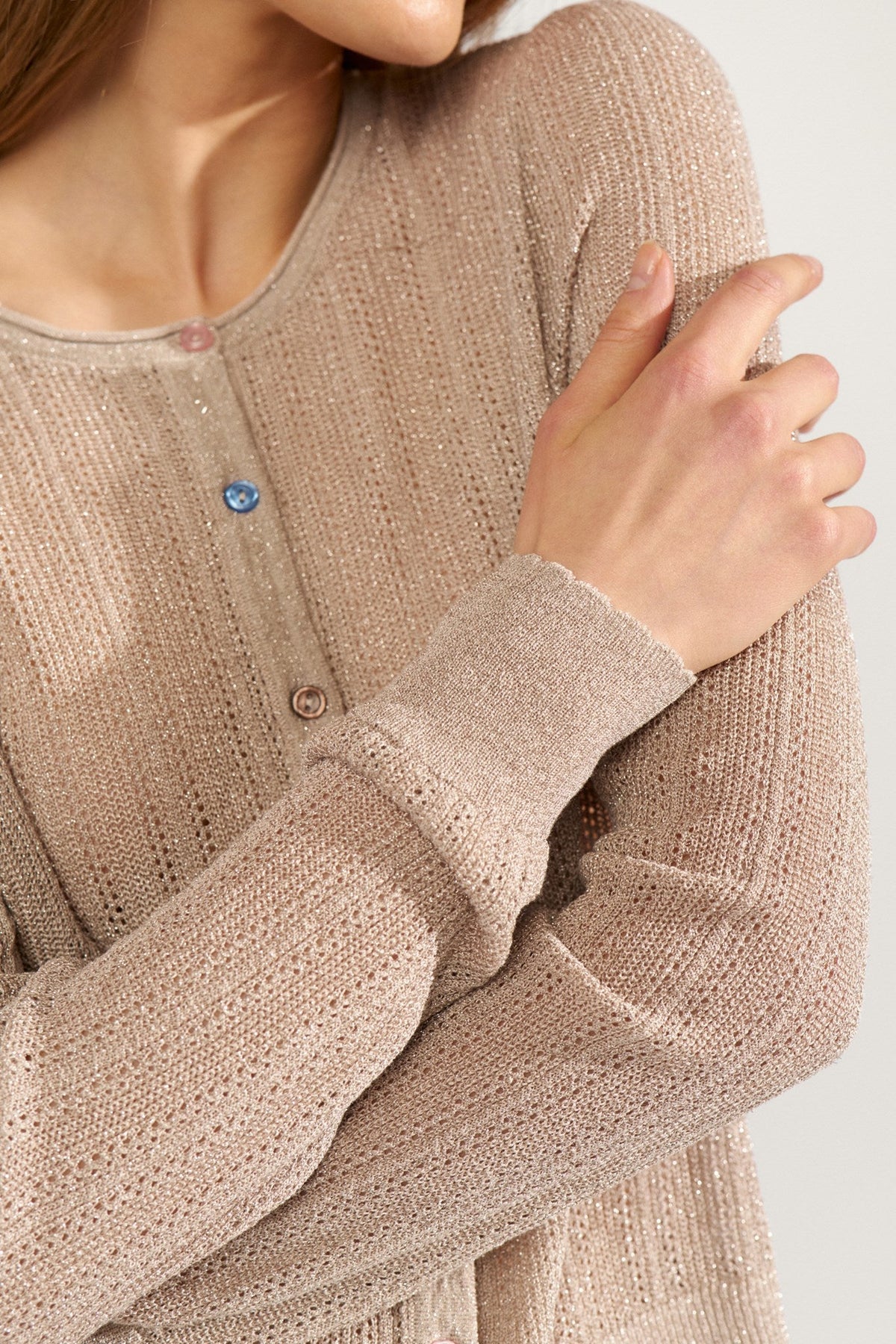 Numph Milsa Cardigan in Gray Morn