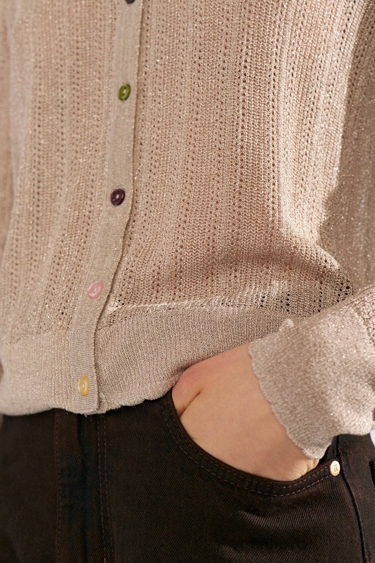 Numph Milsa Cardigan in Gray Morn