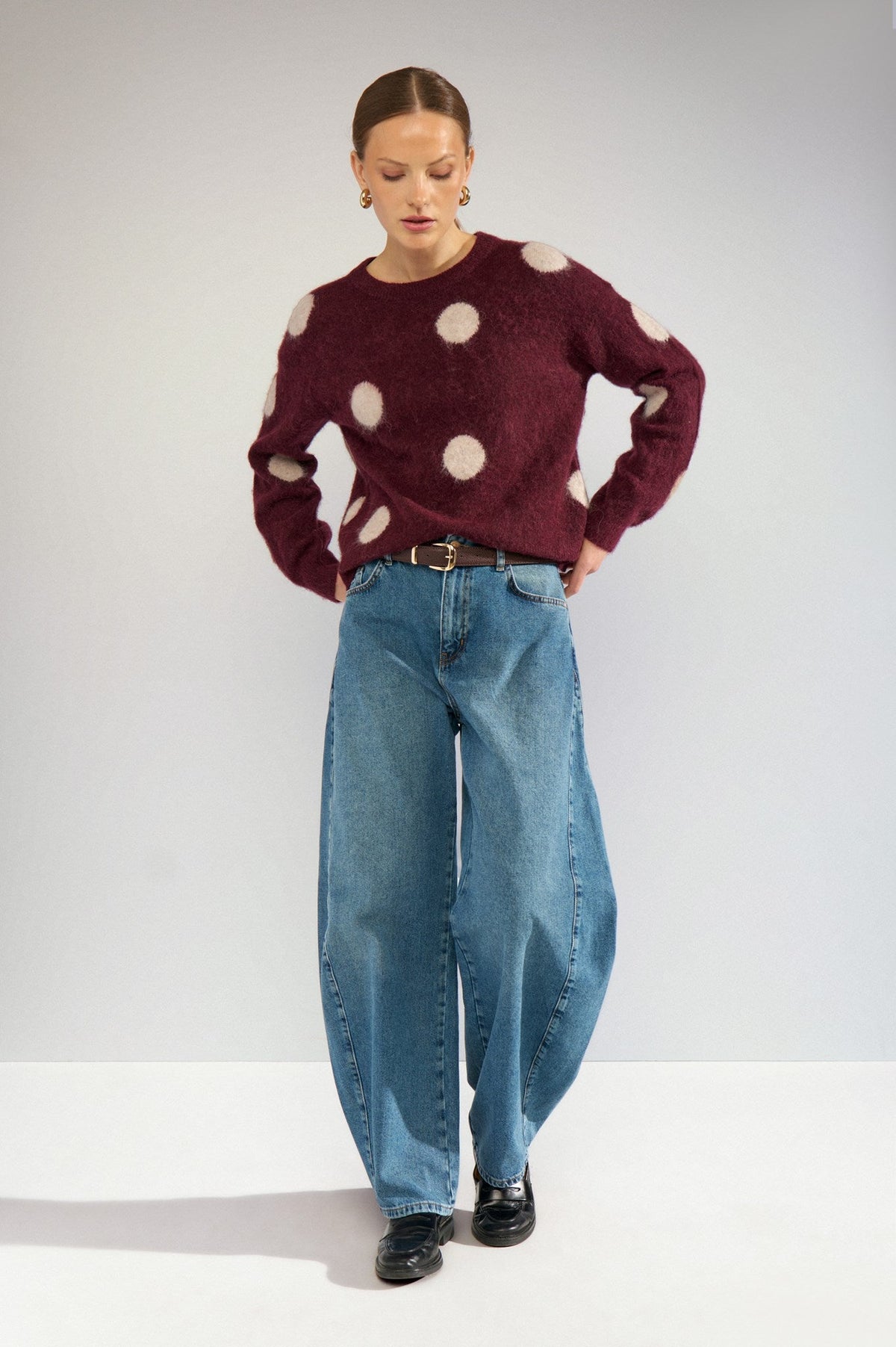 Numph Suri Dot Pullover in Fig