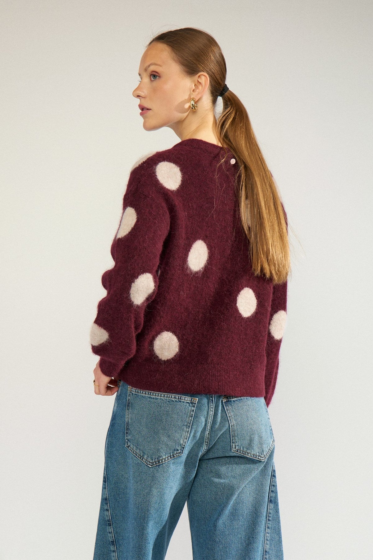Numph Suri Dot Pullover in Fig