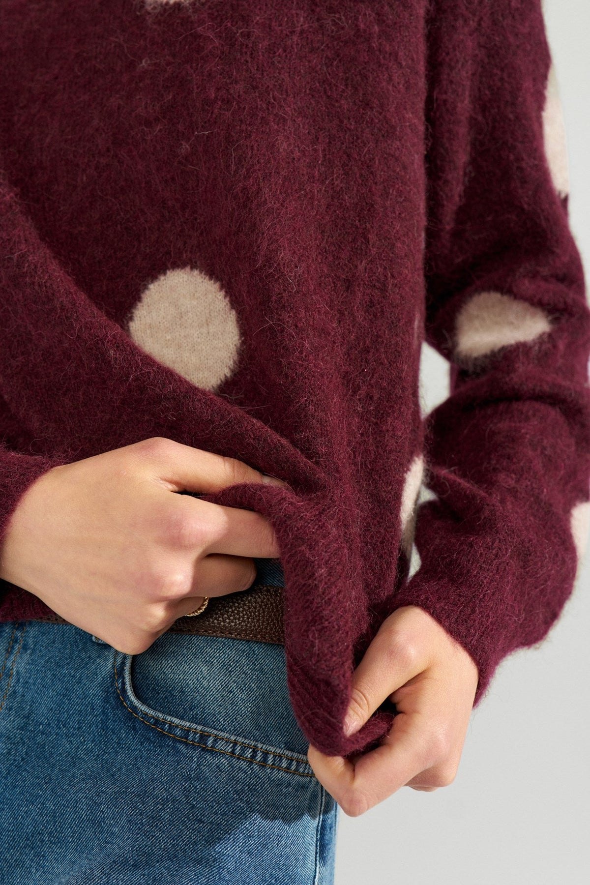 Numph Suri Dot Pullover in Fig