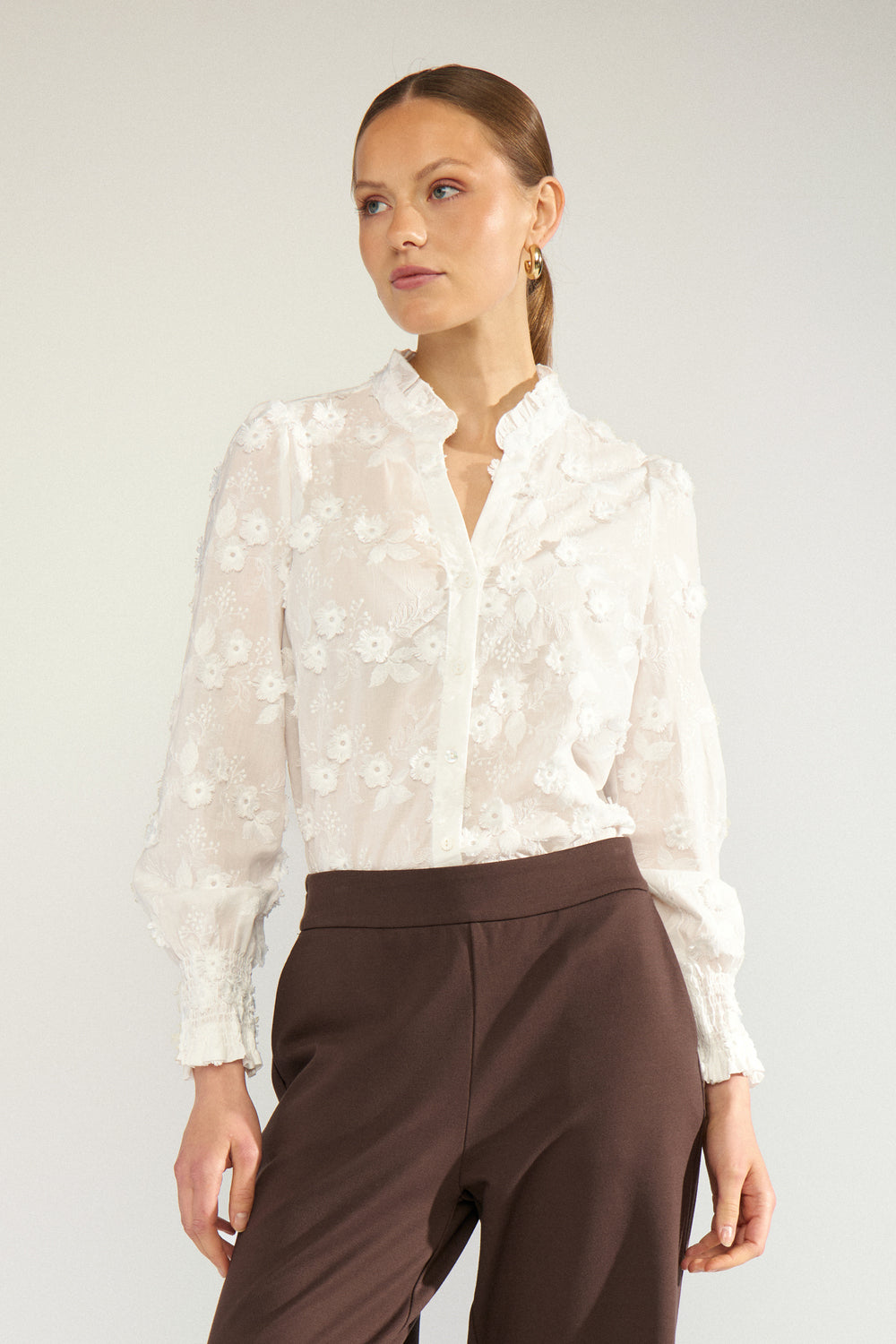 Numph Lenea Shirt in Bright White