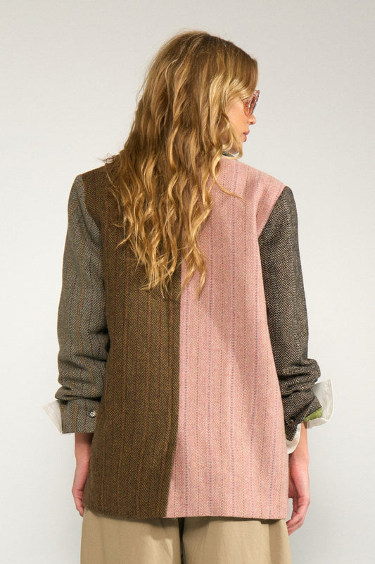 Numph Avey Herringbone Blazer in Polignac
