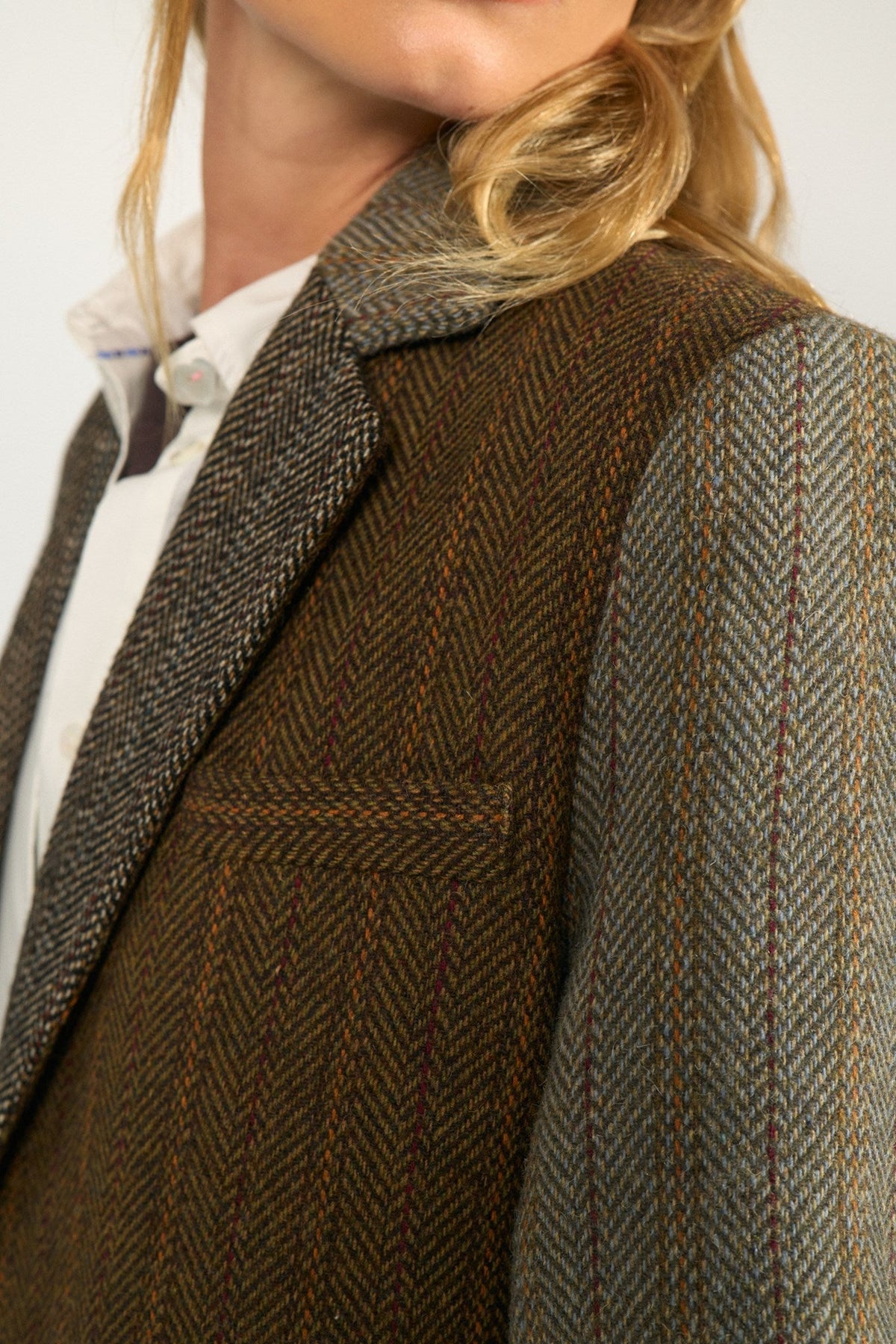Numph Avey Herringbone Blazer in Polignac