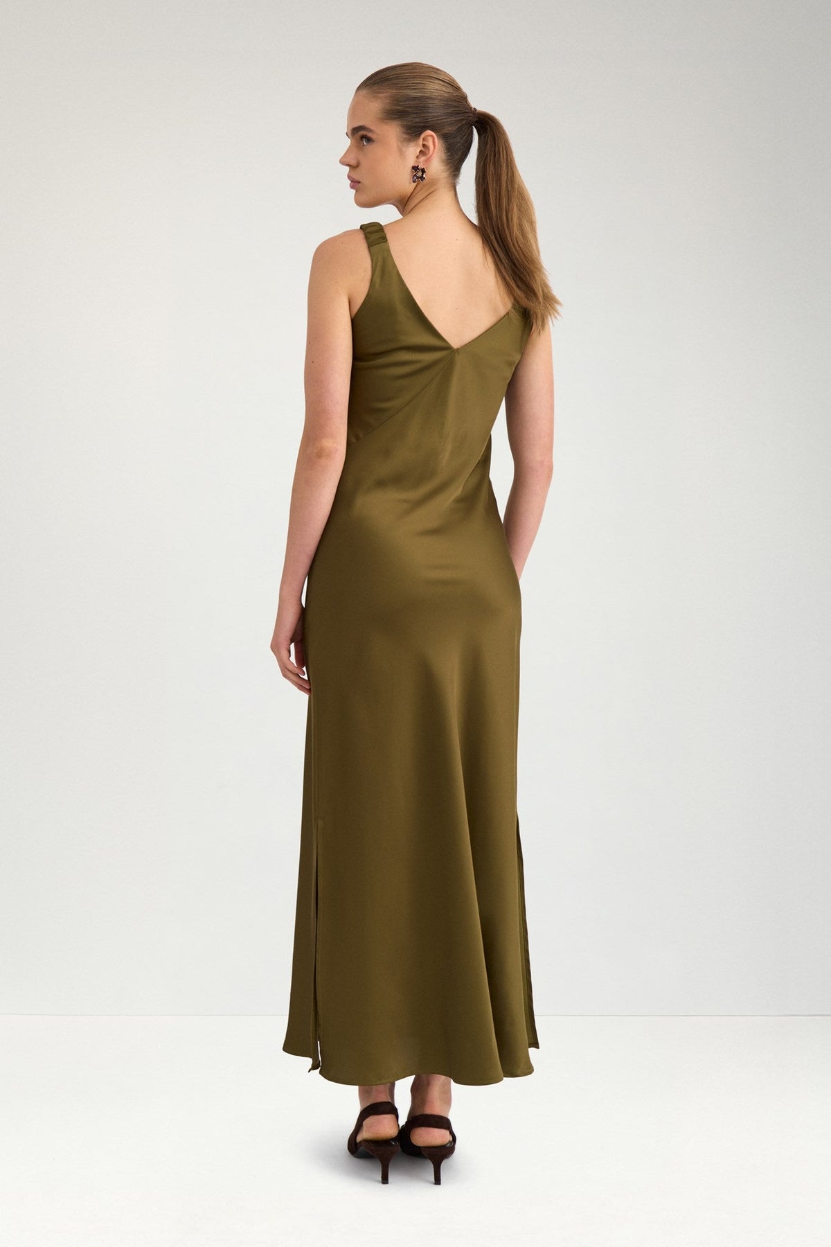 Numph Evelyn New Dress in Fir Green