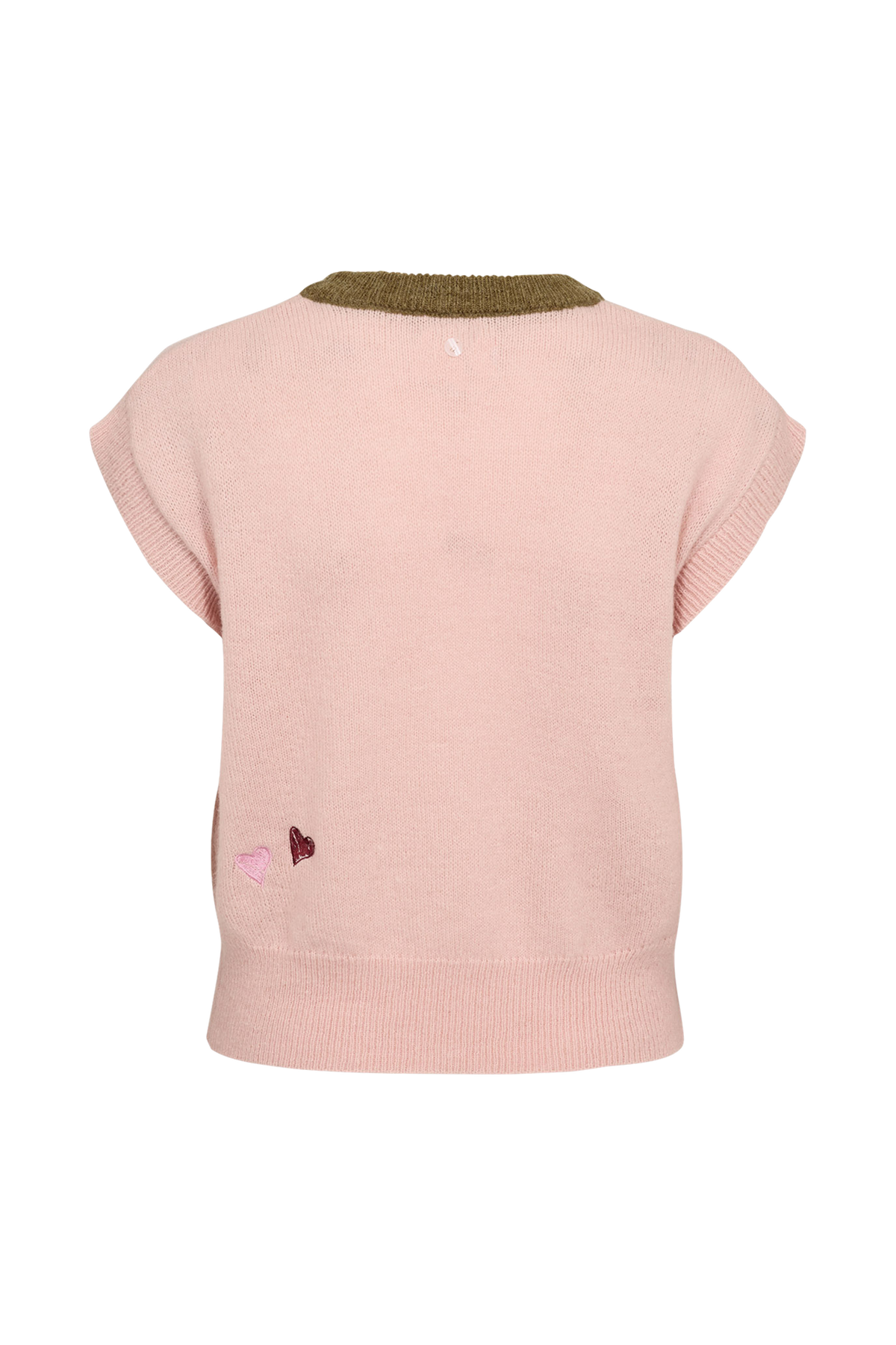 Numph Yppa Embroidery Vest in Peachskin