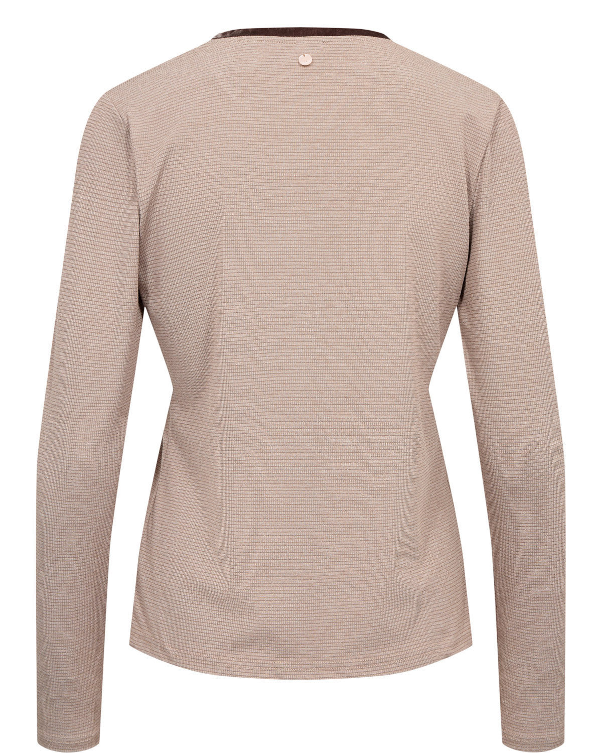 Numph Trinna Long Sleeve Blouse in Taupe
