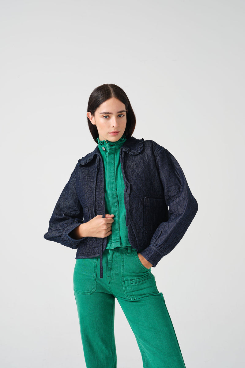 seventy + mochi Heidi Jacket in Indigo Rinse