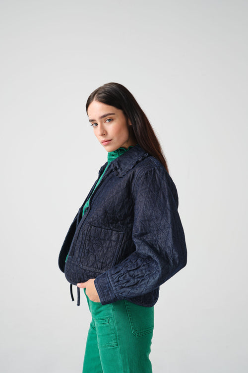 seventy + mochi Heidi Jacket in Indigo Rinse