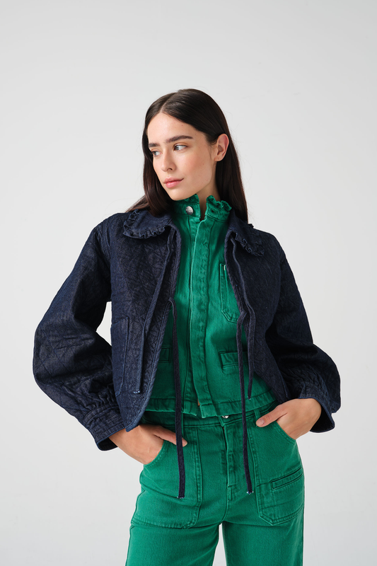 seventy + mochi Heidi Jacket in Indigo Rinse