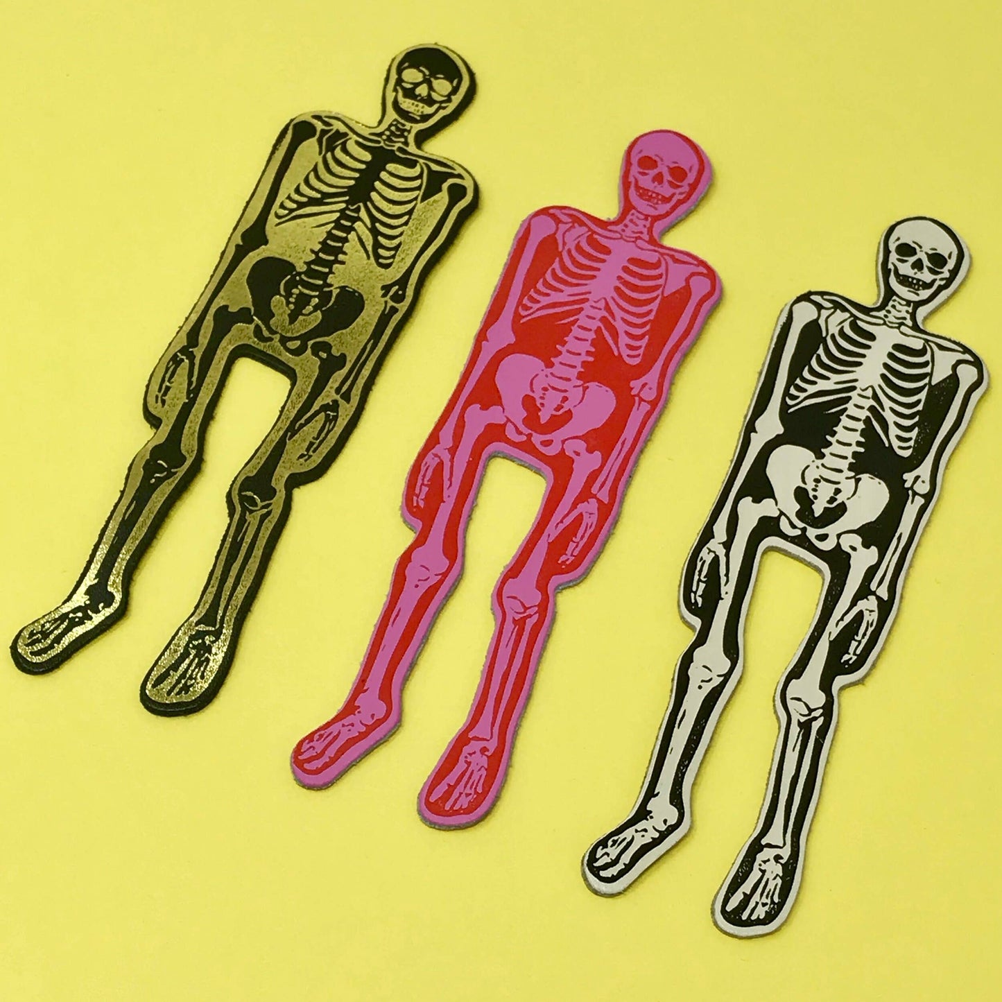 Skeleton Bookmark: Hot Pink