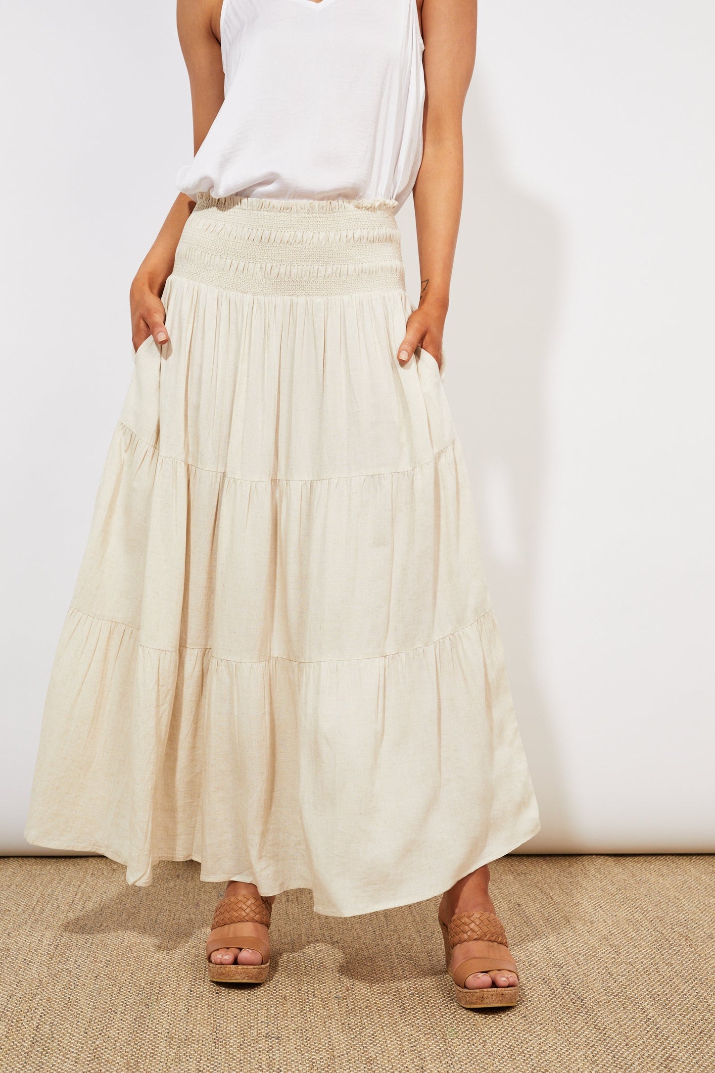 Haven Tanna Maxi Skirt - in Sand