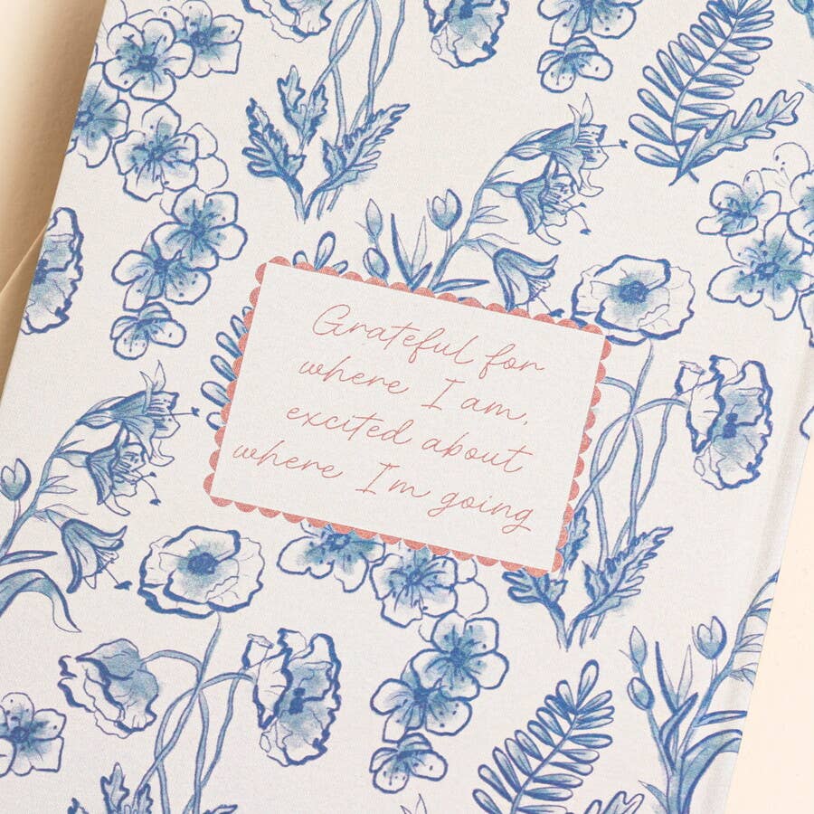 Lisa Angel - Blue Wildflower Print Daily Gratitude Journal