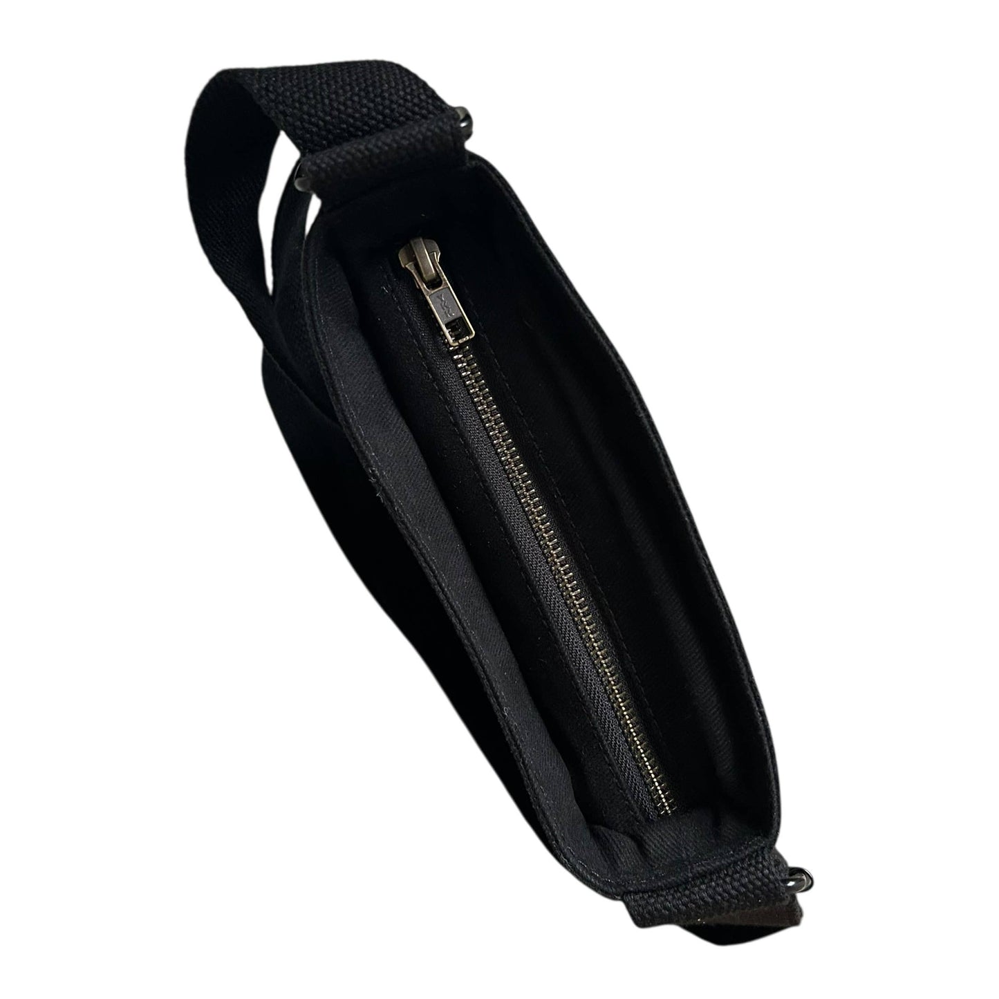 Sixton London Lisbon City Bag - Black Plain Cotton Canvas