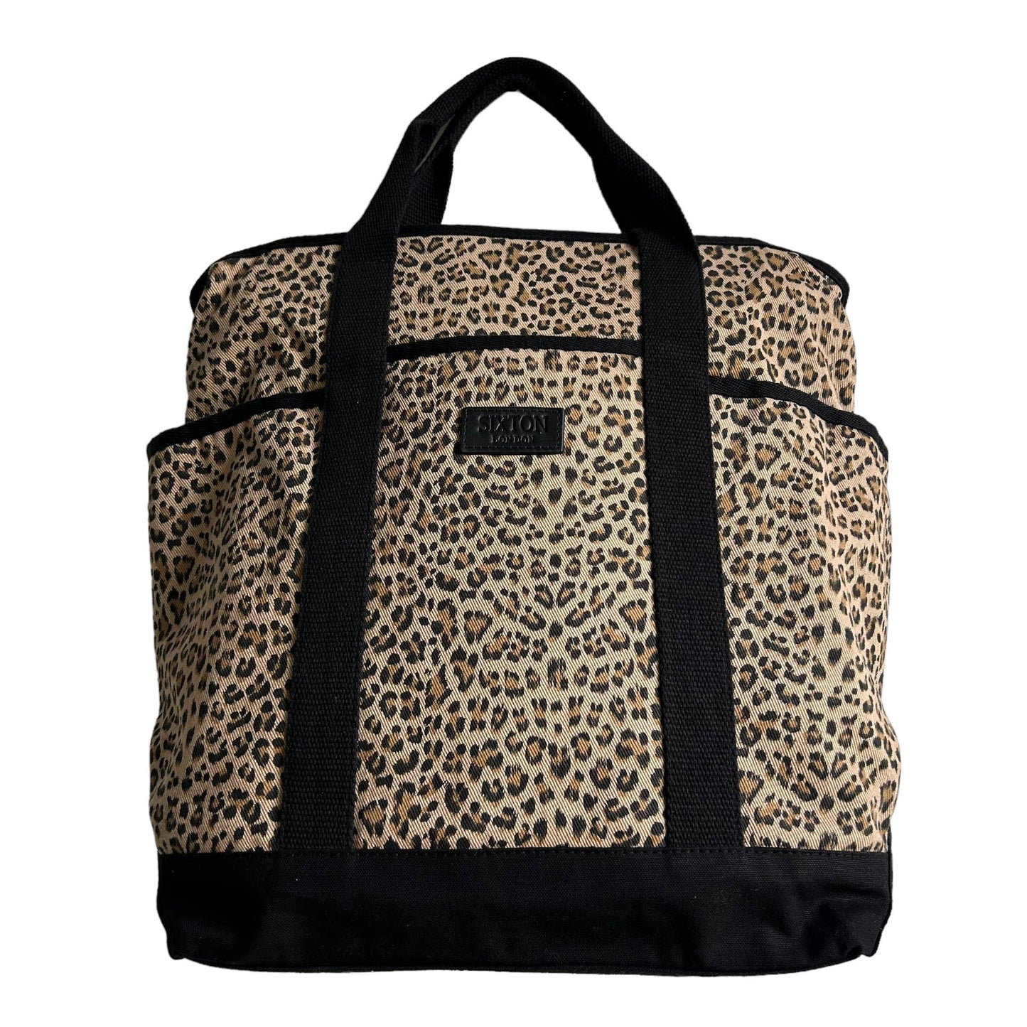 Sixton Twill sand leopard print backpack