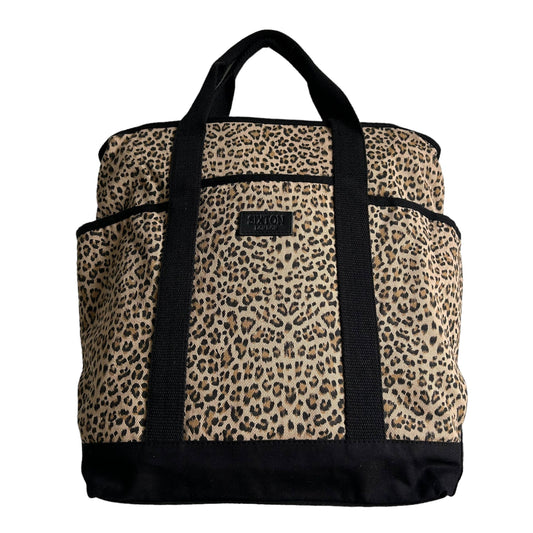 Sixton Twill sand leopard print backpack
