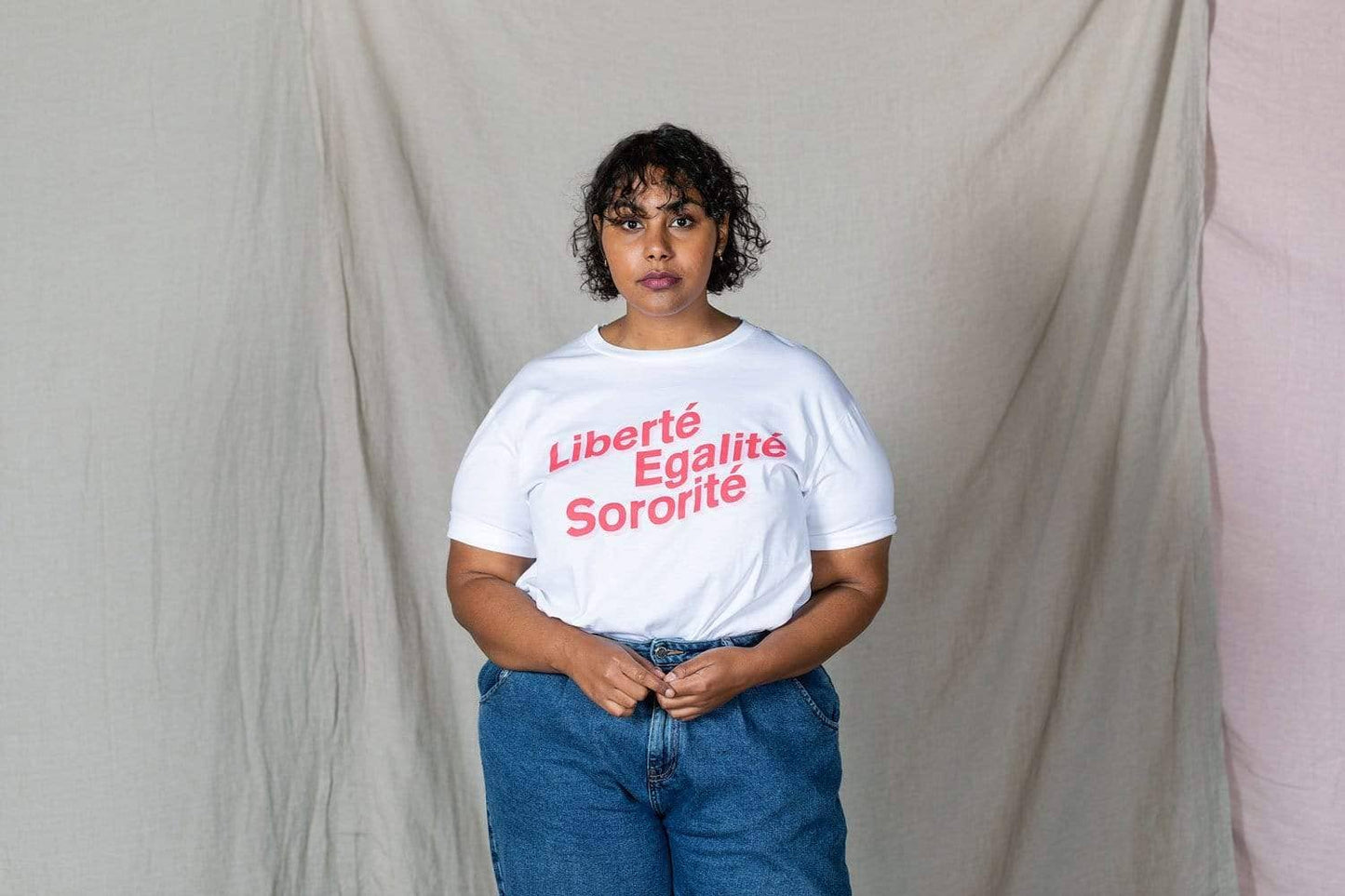 Black & Beech - Liberté, Egalité, Sororité White Organic Cotton T-Shirt