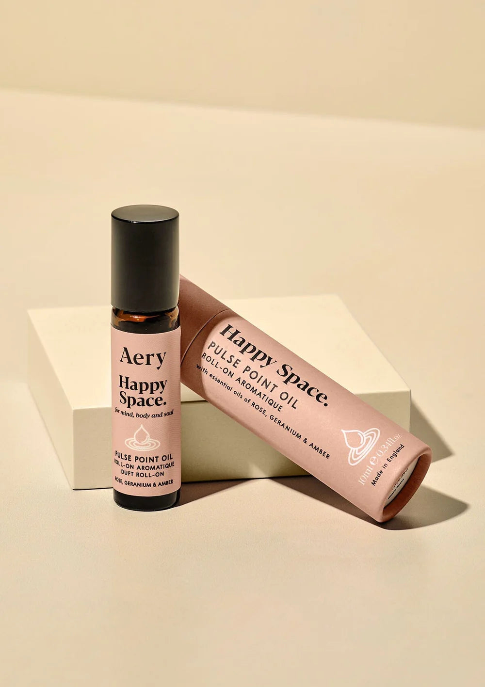 Aery Happy Space Pulse Point Roll-On - Rose Geranium & Amber
