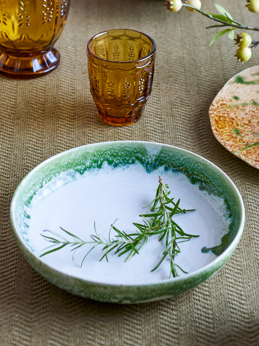 Bloomingville Prim Serving Plate, Green Stomeware