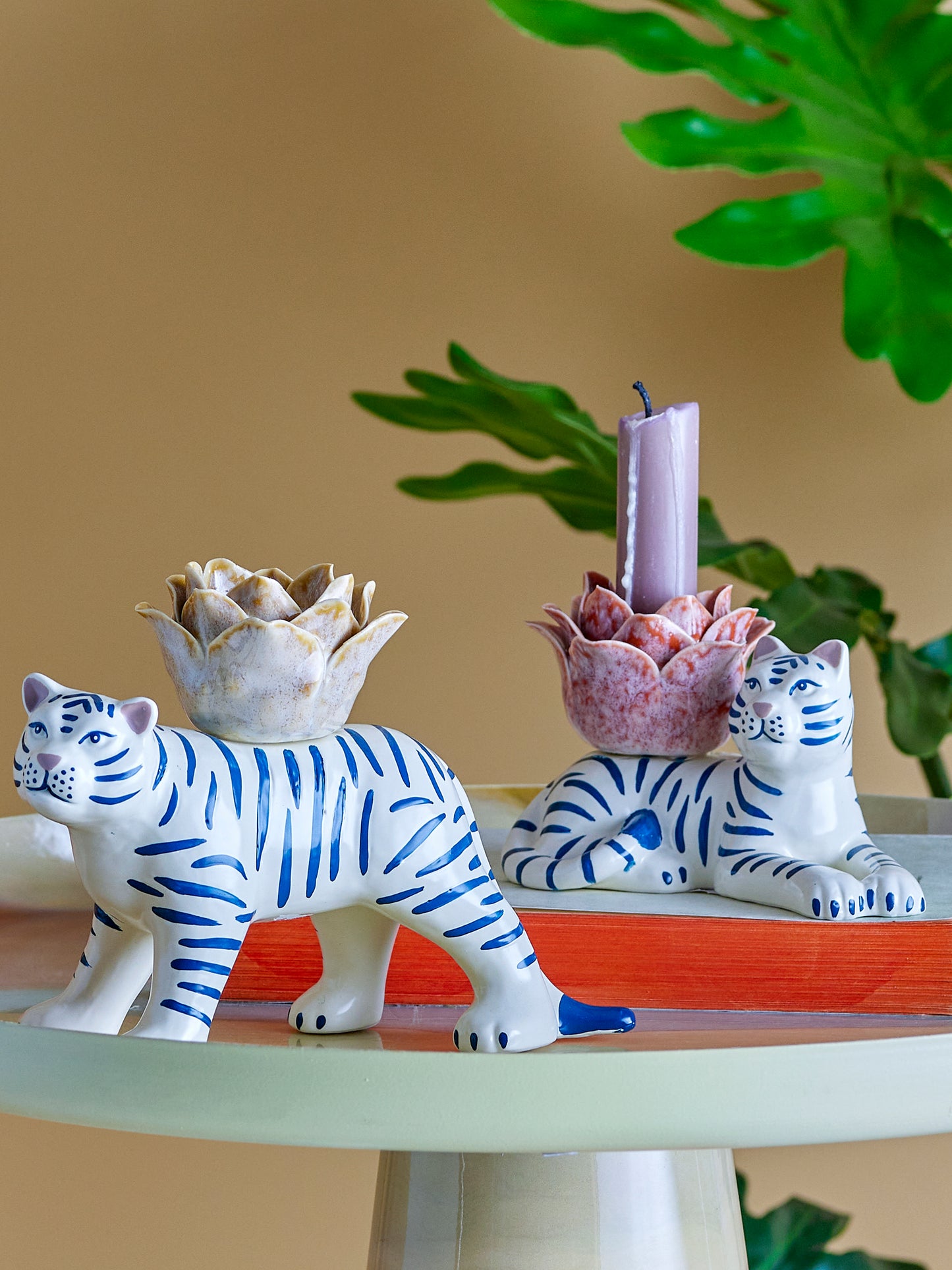 Bloomingville Rory Candle Holder Standing Tiger