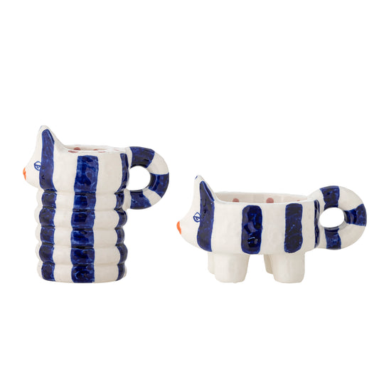 Bloomingville Caty Candle Holder Blue (Set of 2)