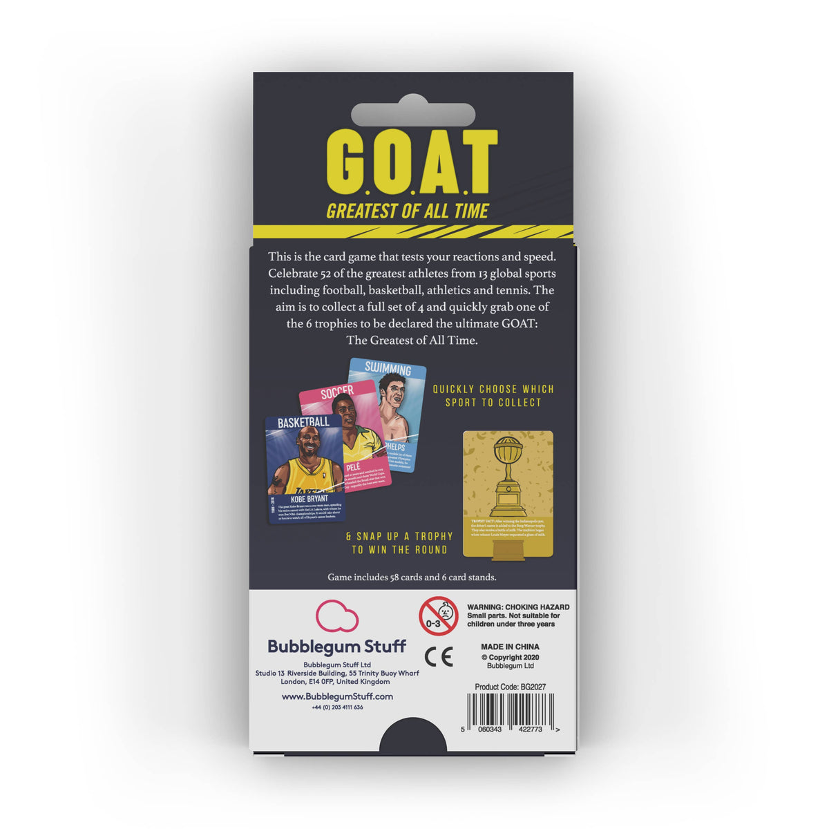Bubblegum Stuff UK - GOAT | Fast-Paced Family Card Game | Top Sports Fan Gift